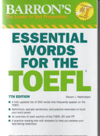 Image of Essential Words for the TOEFL