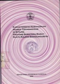 Image of Karakteristik Kebahasan Warga Transmigrasi